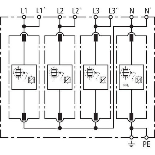 951310 DEHN KOMBI-ABLEITER DEHNVENTIL M 255V 100KA Produktbild Additional View 1 L