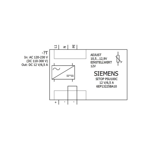 6EP1322-5BA10 SIEMENS SITOP PSU100C 12V/6,5A Produktbild Additional View 1 L