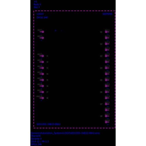 6ED1055-1NB10-0BA2 SIEMENS LOGO DM16 24R Erw.-Mod., 24VDC/24VDC/REL. 4TE 8DE/8DA Produktbild Additional View 1 L