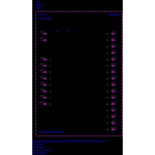 6ED1055-1FB10-0BA2 SIEMENS LOGO DM16 4TE 230R Erw.-Mod., 230V/230V/REL. 8DE/8DA Produktbild Additional View 1 L