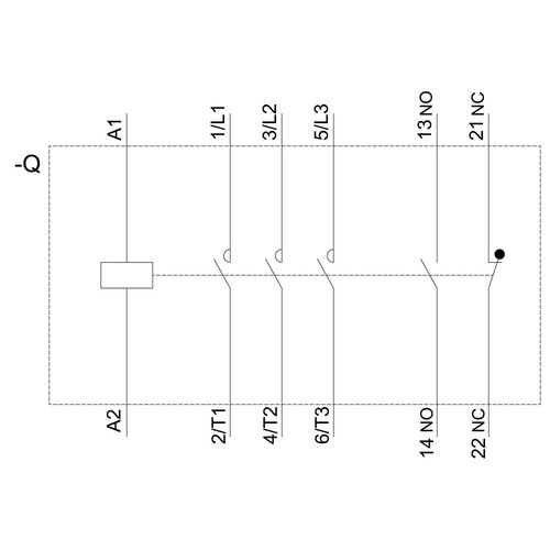 3RT2036-1AP00 Siemens Schütz Gr.S2 22kW 51A 230VAC 1S+1Ö HK Produktbild Additional View 1 L