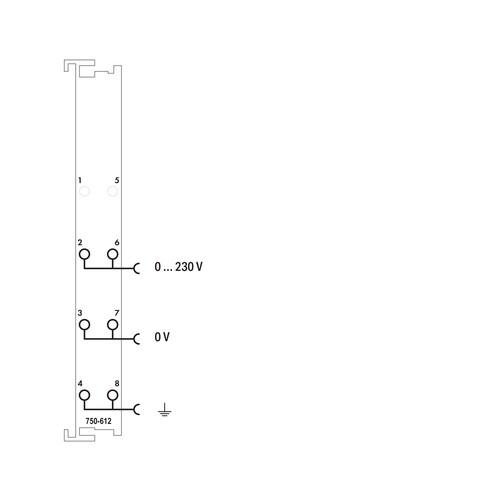 750-612 Wago Potentialeinspeisung passiv AC/DC 230 V Produktbild Additional View 1 L