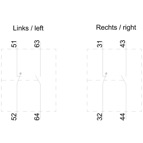 3RH2921-1DA11 SIEMENS Hilfssch.Bl. Seitlich 1S+1OE Produktbild Additional View 1 L