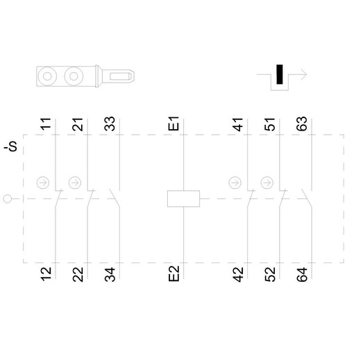 3SE5312-0SE11 Siemens Sicherheitspos. Schalter mit Zuhaltung 24VDC 2ö/1s Produktbild Additional View 1 L