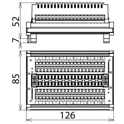 907991 Dehn TL2 10DA CC Trennleisten- Rangiermodul LSA Produktbild Additional View 1 L