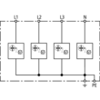 941400 DEHN Basis-Kombiableiter Typ 1 DEHNshield f. 3phasige TN-S-Systeme Produktbild Additional View 2 S