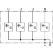 941400 DEHN Basis-Kombiableiter Typ 1 DEHNshield f. 3phasige TN-S-Systeme Produktbild Additional View 1 S