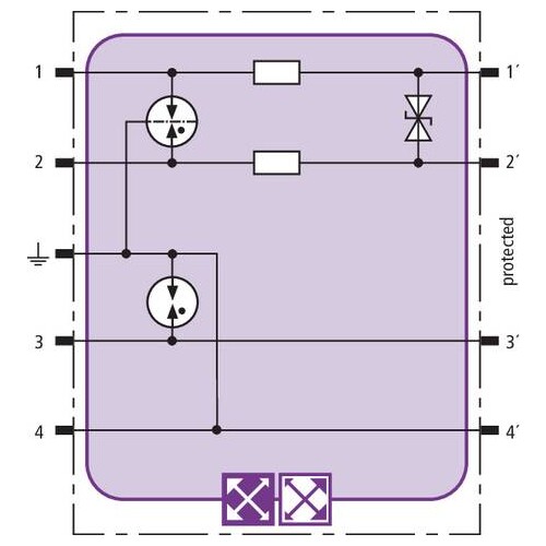 920244 DEHN Blitzductor BXT ML2 BD S24 Kombiableiter-Modul für 1 Doppelader Produktbild Additional View 2 L