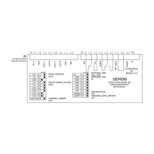 6EP1931-2EC21 SIEMENS Sitop DC-USV-Modul 24VDC/15A Produktbild Additional View 1 L