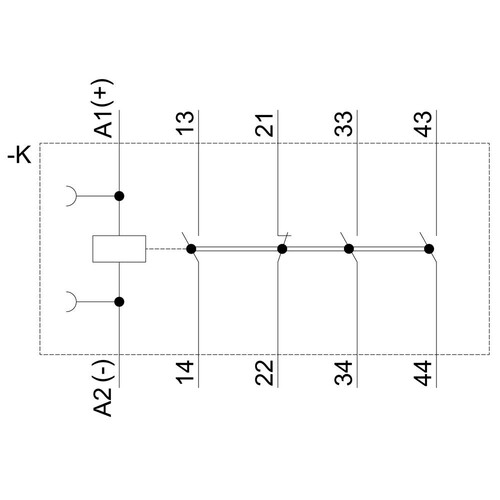 3RH2131-1BB40 SIEMENS Hilfsschütz 3S+1OE DC 24V BGR. S00 Schraubanschluss Produktbild Additional View 1 L