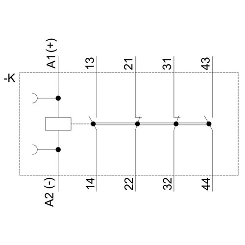 3RH2122-1BB40 SIEMENS Hilfsschütz 2S+2OE DC 24V BGR. S00 Schraubanschluss Produktbild Additional View 1 L