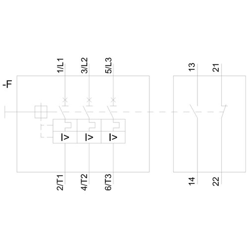 3RV1011-1EA15 Siemens Leistungsschalter Baugr.S00 2,8-4A 1s/1ö querliegend Produktbild Additional View 1 L