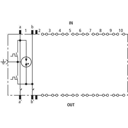 907401 DEHN Blitzstromableiter Rehnrapid Steckmagazin 10DA DRL10B180FSD Produktbild Additional View 2 L