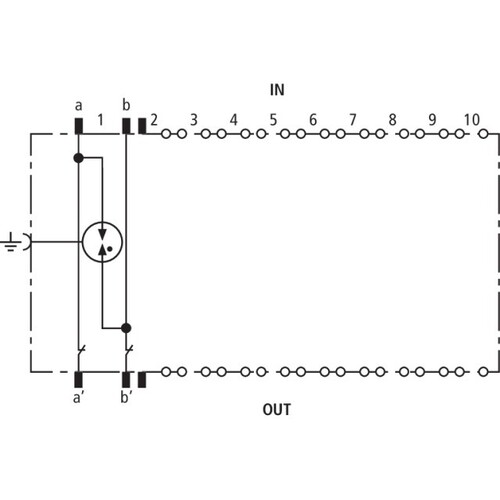 907400 DEHN DRL 10 B 180 Blitzstrom Ableiter Steckmagazin LSA 10 B 180 Produktbild Additional View 2 L