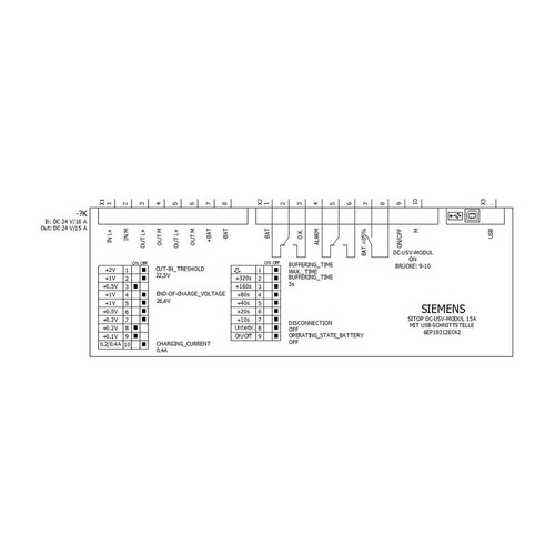 6EP1931-2EC42 SIEMENS SITOP DC-USV- MODUL 24V/15A Produktbild Additional View 1 L