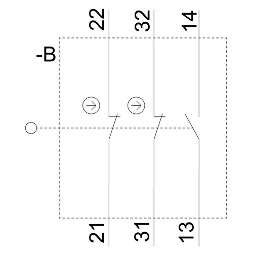 3SE5232-0QV40 SIEMENS Sicherheitsposi- tionsschalter getrennter Betätig. 1S+2Ö Produktbild Additional View 1 L