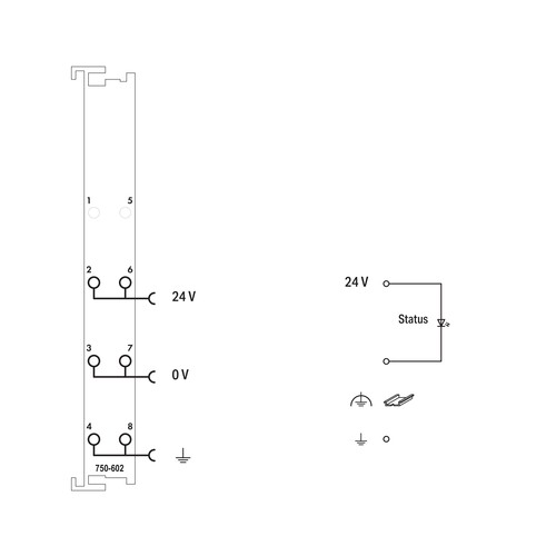 750-602 WAGO Potentialeinspeisung passiv DC 24V Produktbild Additional View 1 L