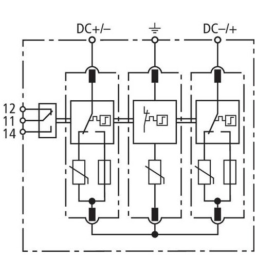 952515 DEHN Überspannungsableiter Typ 2 DG M YPV SCI 1000 FM f. PV-Anl. 1000VDC Produktbild Additional View 2 L