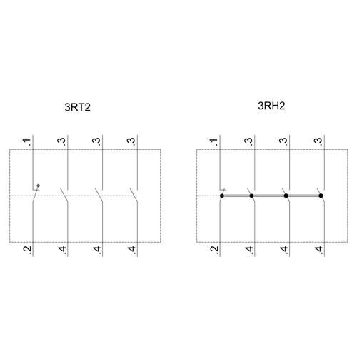 3RH2911-1HA31 Siemens Hilfsschalter 3S+1Ö für Schütze 3RT2 und 3RH2 Produktbild Additional View 1 L