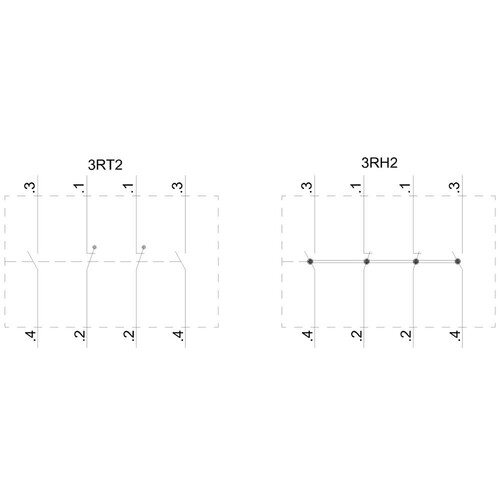 3RH2911-1FA22 Siemens Hilfsschalter 2S+2Ö für Schütze 3RT2 und 3RH2 Produktbild Additional View 1 L