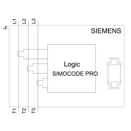 3UF7100-1AA00-0 Siemens Strommodul breite 45mm Durchsteckwandler Produktbild Additional View 1 L