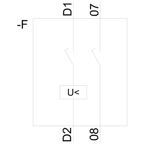 3RV2922-2CV0 Siemens UNTERSPG. AUSLOESER MIT 2 HILFSKONT. Produktbild Additional View 1 L