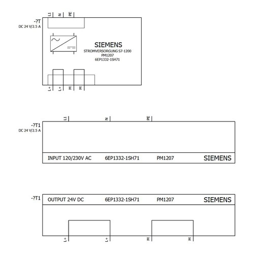 6EP1332-1SH71 SIEMENS Simatic S7-1200 Power Modul PM1207 Produktbild Additional View 1 L