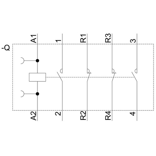 3RT2517-1AP00 SIEMENS 2S+2Ö Schütz AC3 5,5KW AC 230V 50HZ 4pol. Produktbild Additional View 1 L