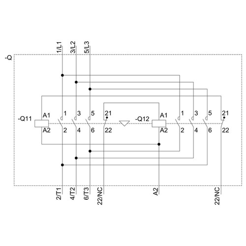 3RA2316-8XB30-1AP0 SIEMENS Wendekomb. AC3 4KW/400V AC 230V 50/60HZ 3pol. Produktbild Additional View 1 L