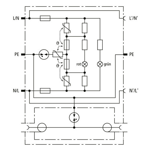 909300 DEHN Überspannungsableiter DEHNprotector Kom- biadapter für Energie Produktbild Additional View 2 L