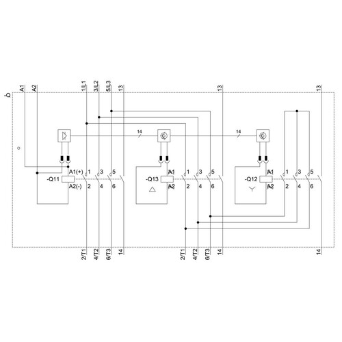 3RA2417-8XF31-1BB4 Siemens Stern Dreieck Kombination AC3, 11kW/400V DC24V, 50/6 Produktbild Additional View 1 L