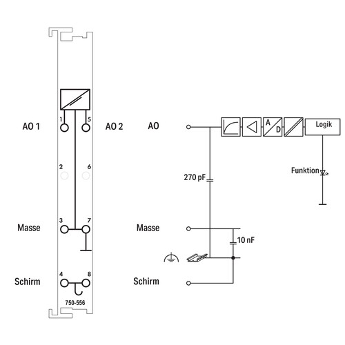 750-556 WAGO 2AO +/-10V DC Produktbild Additional View 1 L