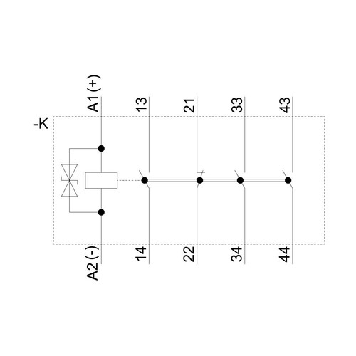 3RH2131-2KB40 Siemens Hilfsschütz 24VDC 3S+1Ö Produktbild Additional View 1 L