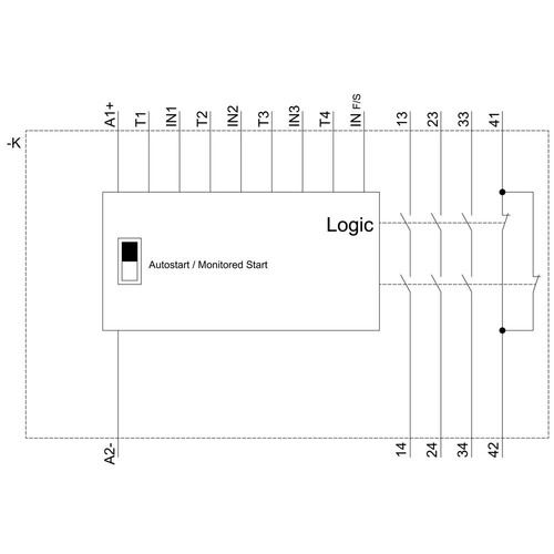 3SK1111-1AB30 Siemens Sicherheitsrelais 24V AC/DC 3S mit Relais-Meldekreis 1Ö Produktbild Additional View 1 L