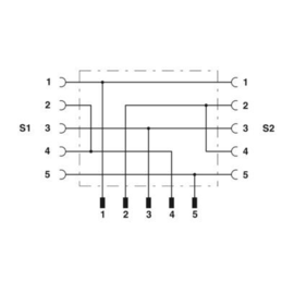 1519723 Phoenix SAC-3P-M12T/2XM12 B PE Produktbild front M
