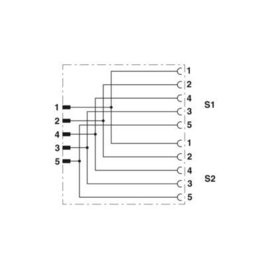 1546068 Phoenix SAC-5P-Y/2XFS VP SCO Produktbild front M