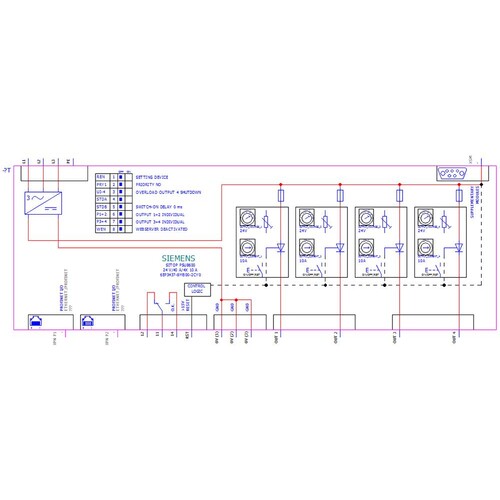 6EP3437-8MB00-2CY0 SIEMENS SITOP PSU8600 3 AC 400-500V / DC 24V/40A/4X 10 A Produktbild Additional View 1 L