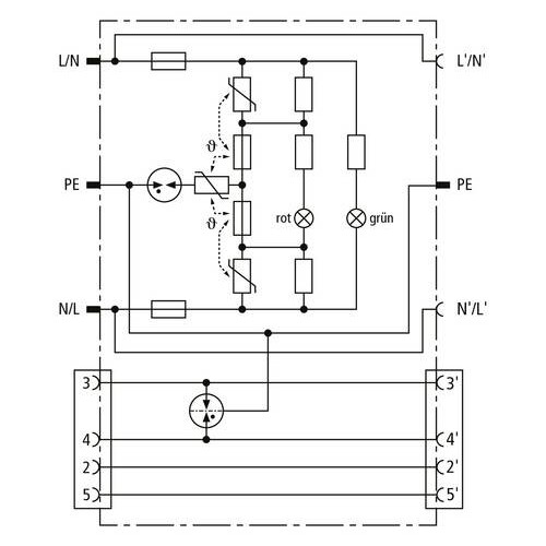 909310 DEHN Überspannungsableiter DEHNprotector Kombiadapter Produktbild Additional View 1 L