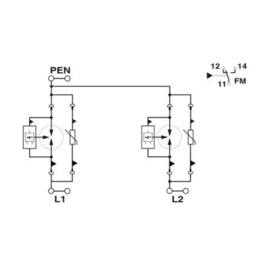 2905467 Phoenix FLT-SEC-T1+T2-2C-350/25- FM Produktbild front M