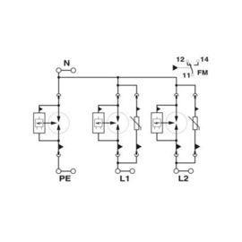 2905468 Phoenix FLT-SEC-T1+T2-2S-350/25- FM Produktbild front M