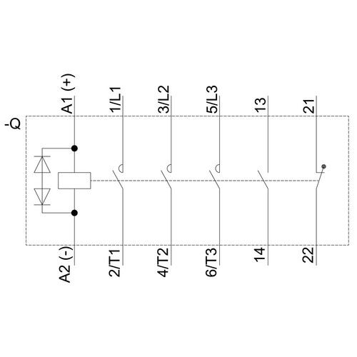 3RT2027-1FB40 Siemens Schütz 24V 3pol AC3 1S/1Ö 32A Produktbild Additional View 1 L