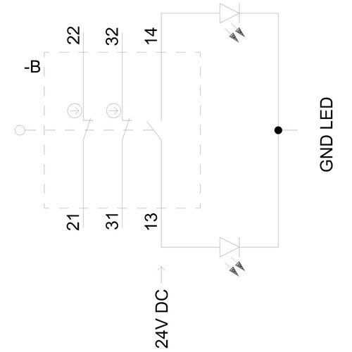 3SE5112-1QV10 Siemens Sicherheitsschalte 24V DC mit 2 LED Produktbild Additional View 1 L