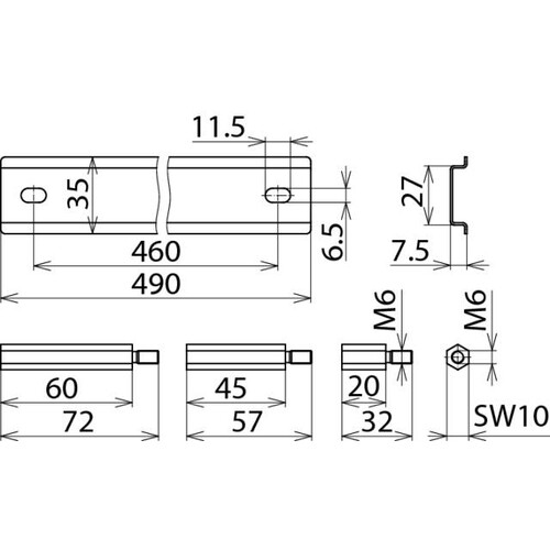 929199 Dehn Montageset mit Hutschiene und Produktbild Additional View 1 L