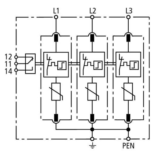 952307 Dehn Überspannungsableiter Typ 2 DEHNguard M Produktbild Additional View 1 L