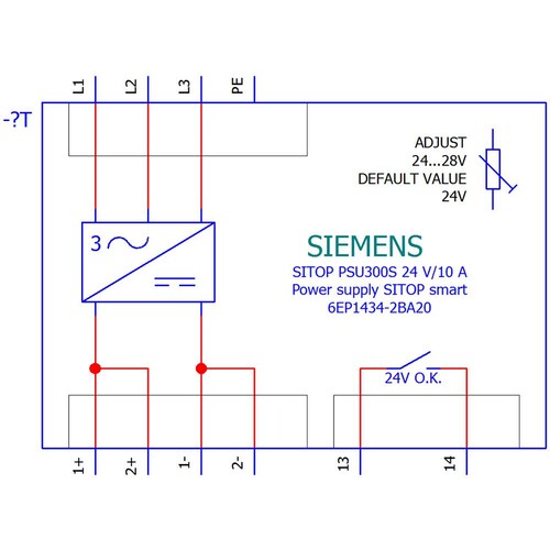 6EP1434-2BA20 Siemens Sitop PSU300S 10A Produktbild Additional View 1 L