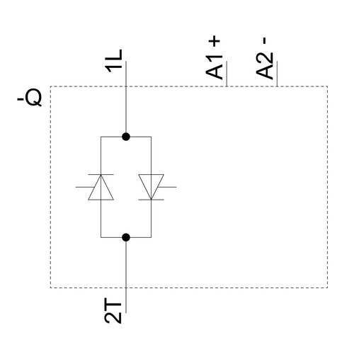 3RF2030-1AA02 Siemens Halbleiterrelais 3RF2, 1-phasig, B=45mm, 30A 24-230V/24V Produktbild Additional View 2 L