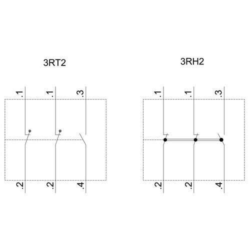 3RH2911-2HA12 Siemens Hilfsschalter 1S+2Ö Strombahnen:1Ö, 1S für Hilfs-/Mot Produktbild Additional View 2 L