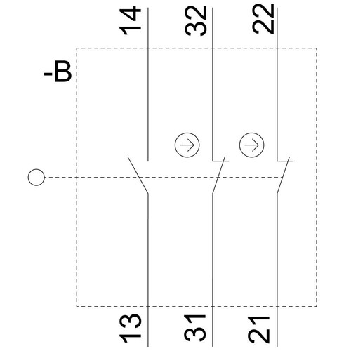 3SE5232-0LU21 Siemens Scharnierschalter Kunststoffgeh., 31mm, EN50047 1X Produktbild Additional View 2 L