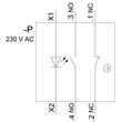 3SU1106-0AB40-1FA0 Siemens Drucktaster, beleuchtet, 22mm, rund, Kunststoff, grü Produktbild Additional View 2 S