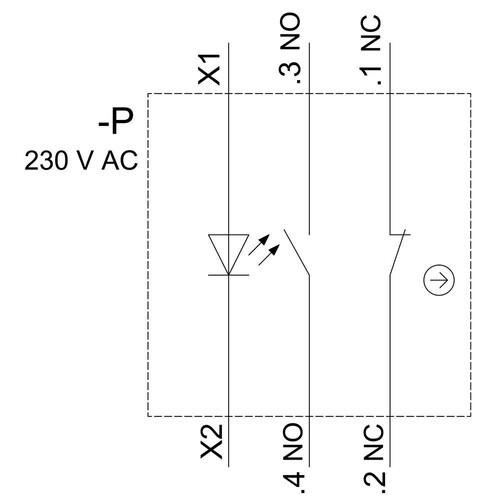 3SU1106-0AB40-1FA0 Siemens Drucktaster, beleuchtet, 22mm, rund, Kunststoff, grü Produktbild Additional View 2 L